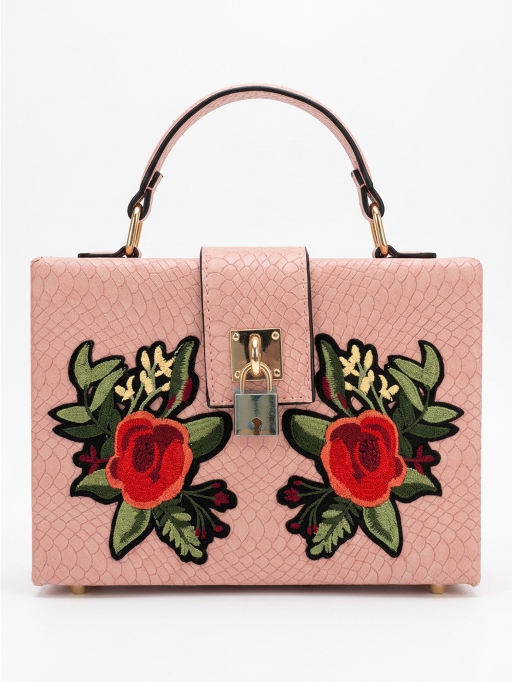 🇨🇦ALDO Pink Floral Applique Top-Handle Bag